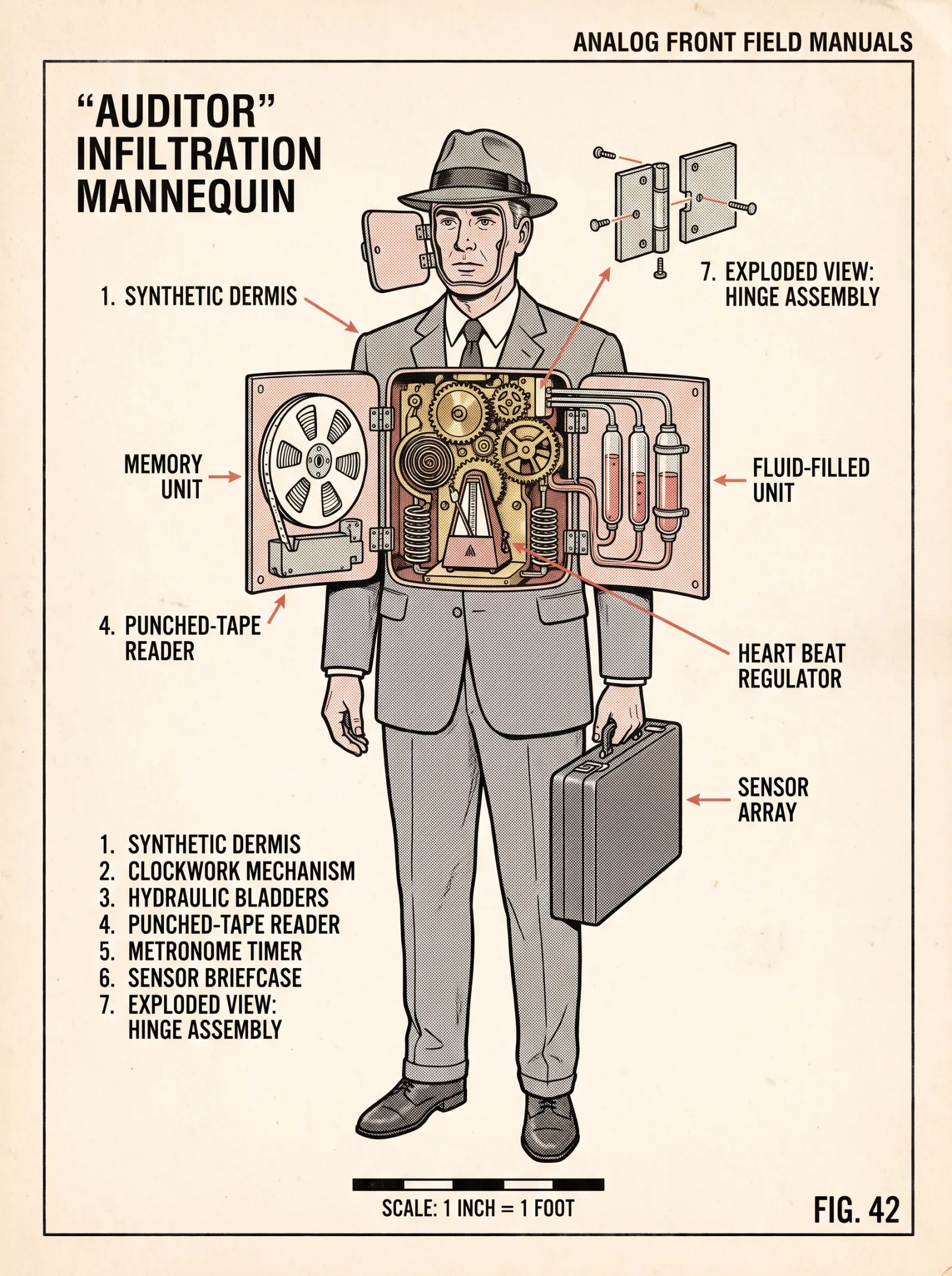 Workshop manual plate for the AU-1 AUDITOR