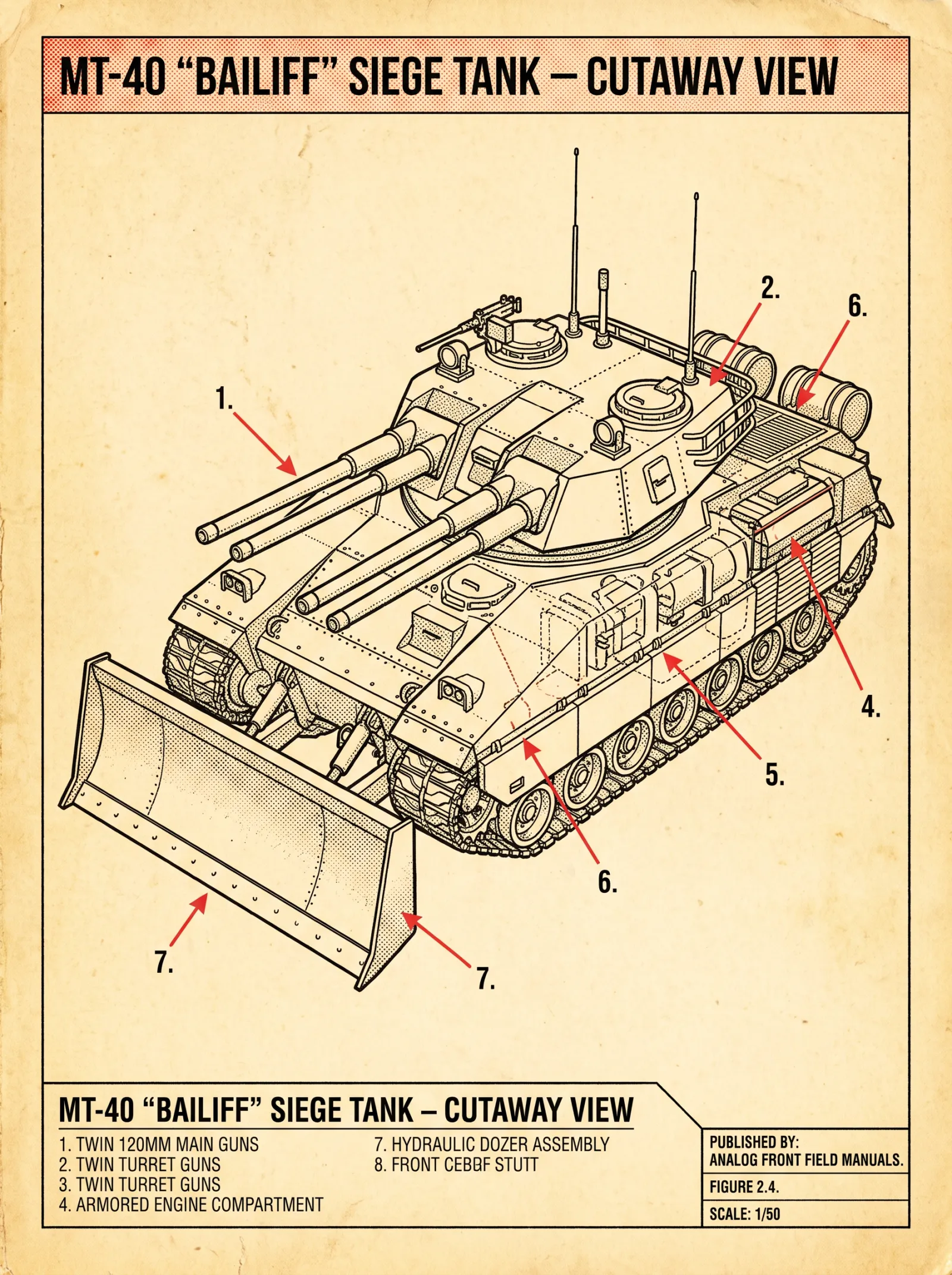 Workshop manual plate for the MT-40 BAILIFF