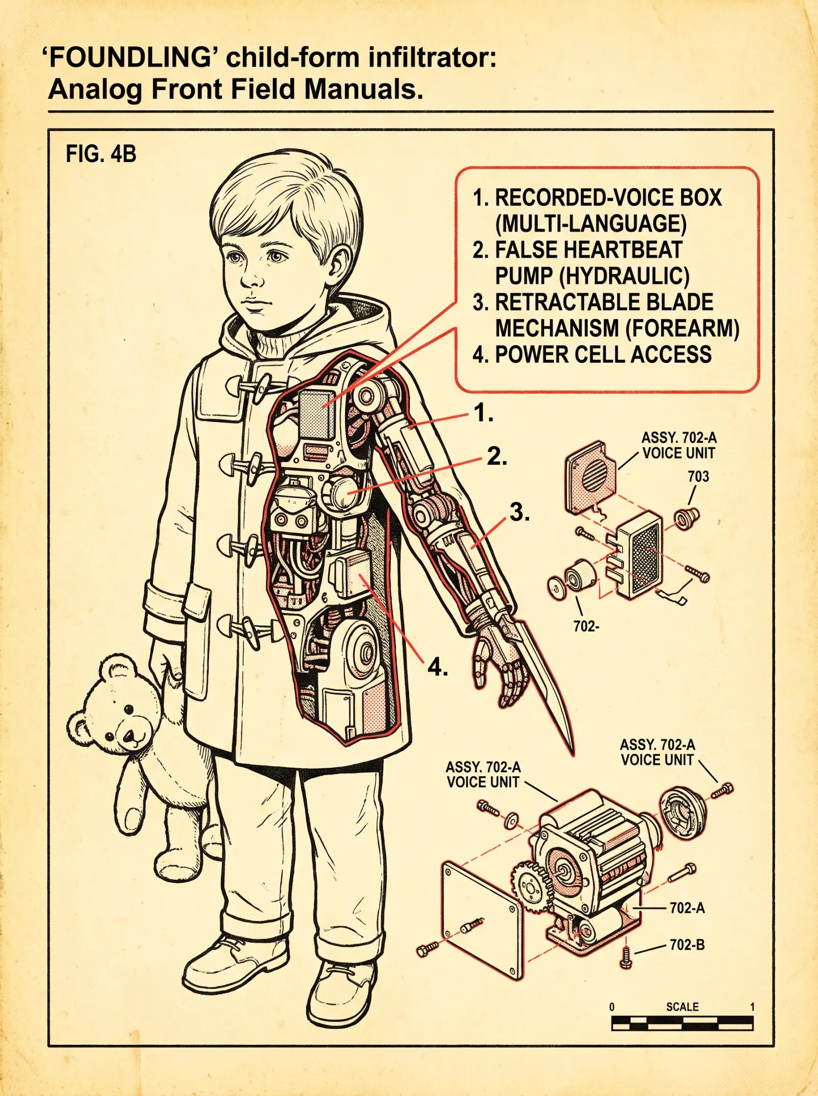 Workshop manual plate for the FN-0 FOUNDLING