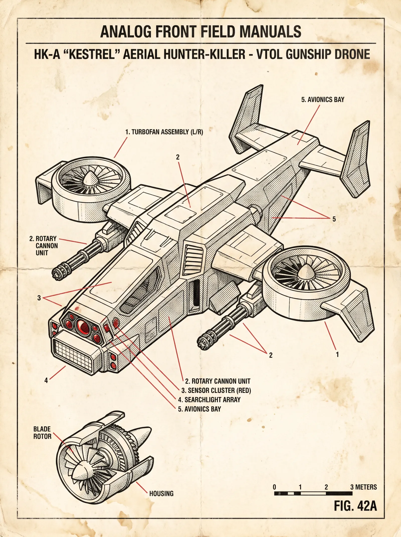 Workshop manual plate for the HK-A KESTREL