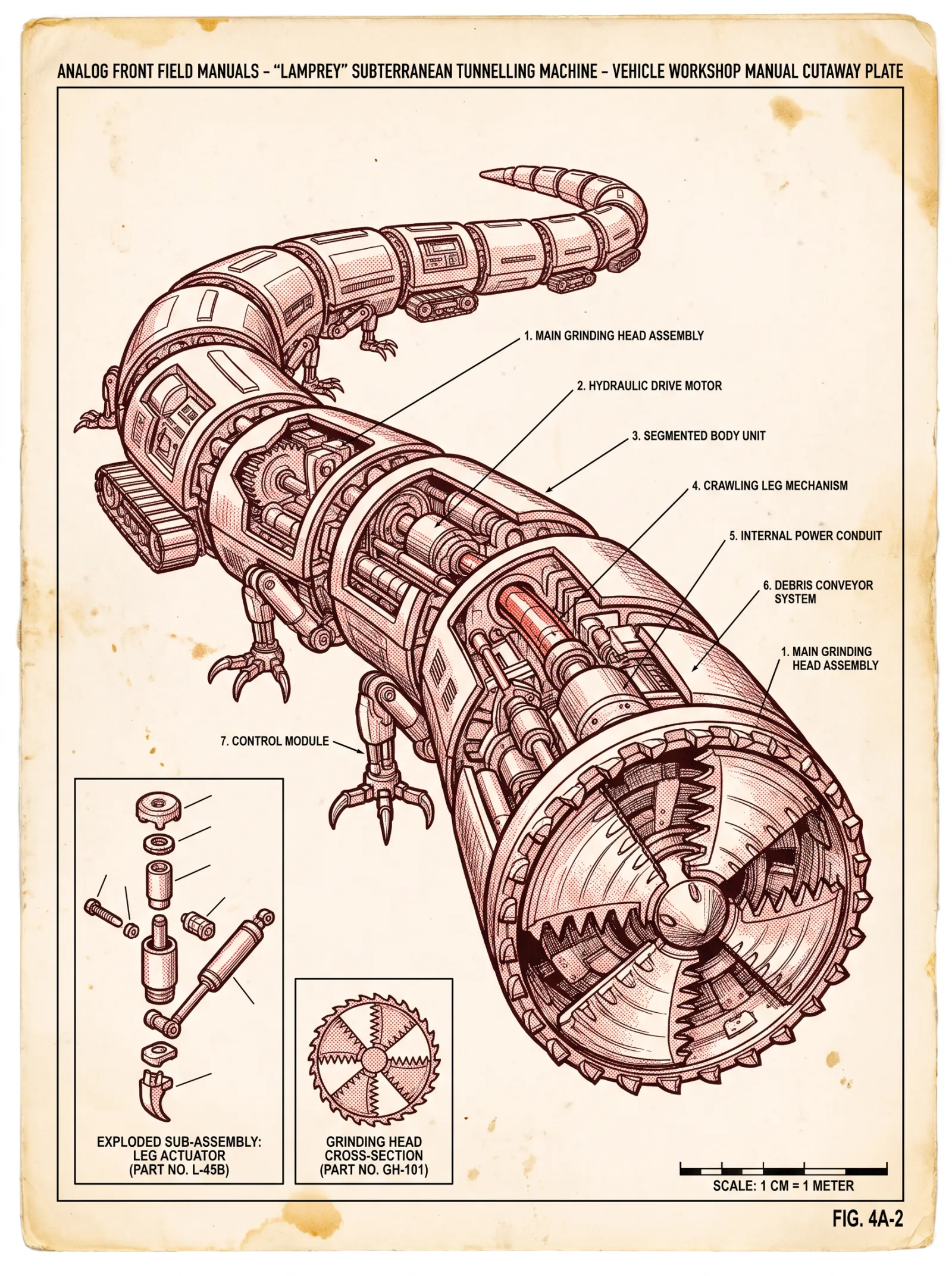 Workshop manual plate for the LT-7 LAMPREY